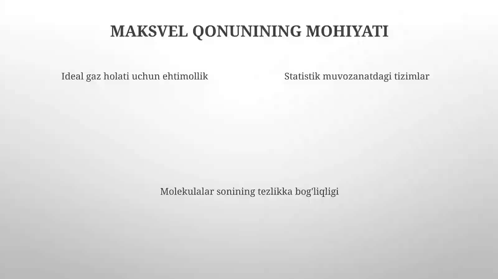 Maksvel taqsimoti 4