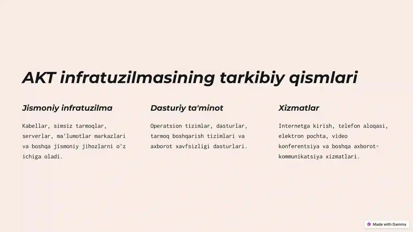 Axborot-kommunikatsiya texnologiyalari (AKT) infratuzilmasi 4