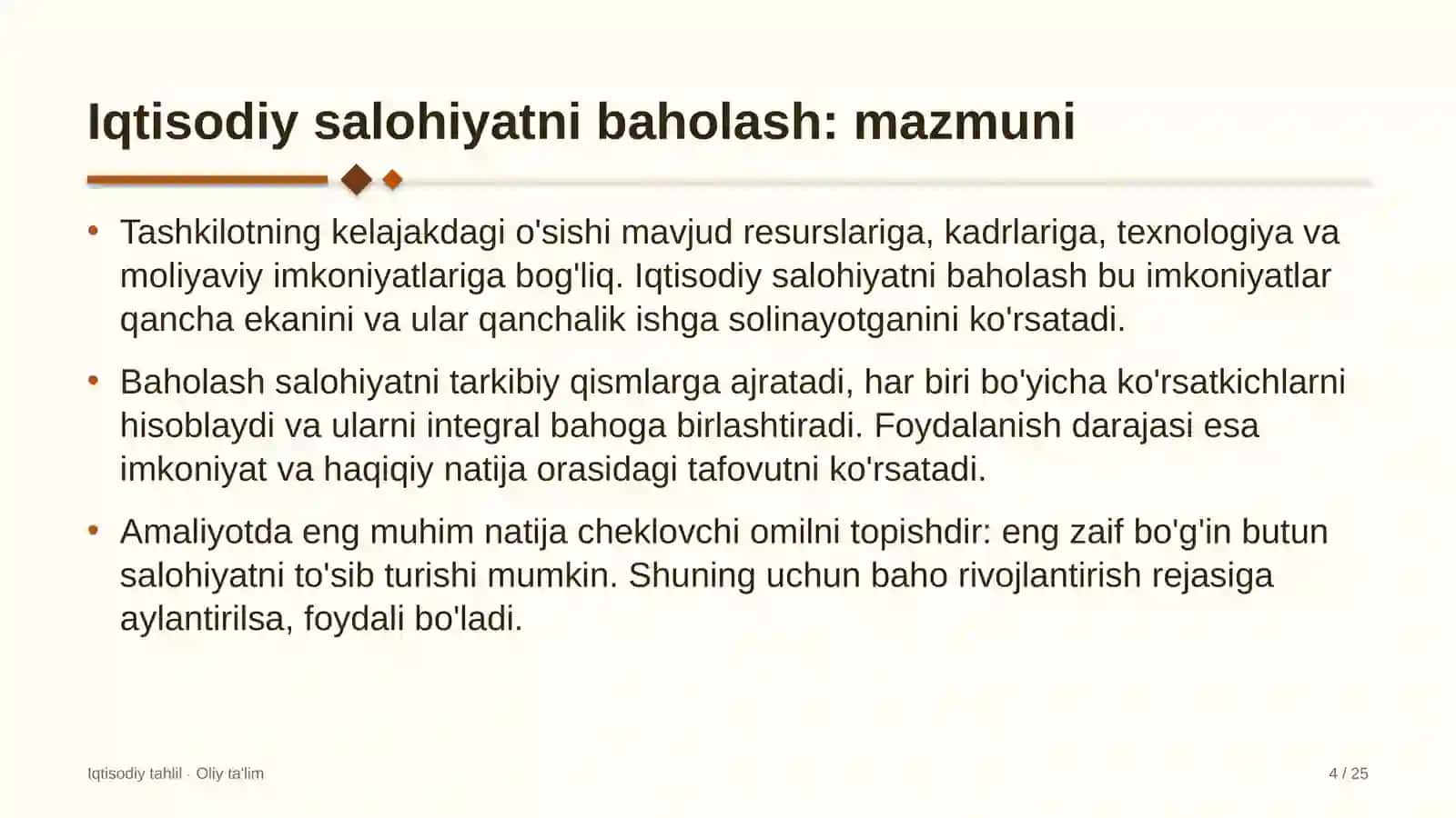 turoperatorlik kompaniyalarida iqtisodiy salohiyatni baholash 9228 4