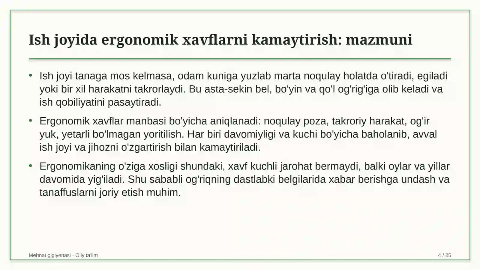bolalar nashrlarida ish joyida ergonomik xavflarni kamaytirish choralari 9193 4