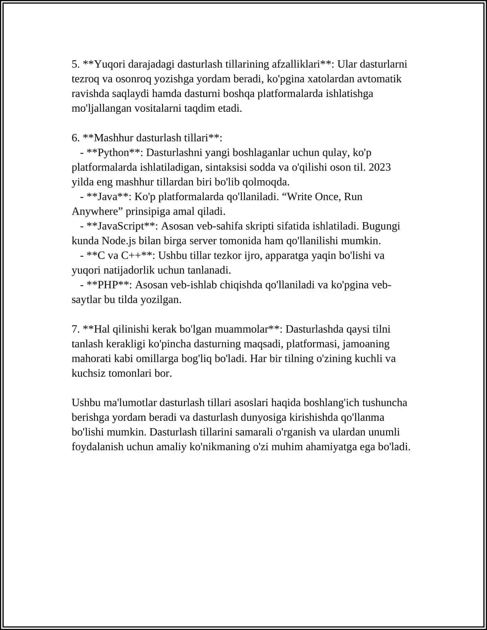 Dasturlash Asoslari 4
