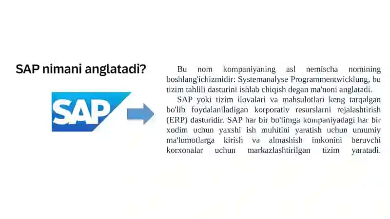 SAP dasturiga kirish 4