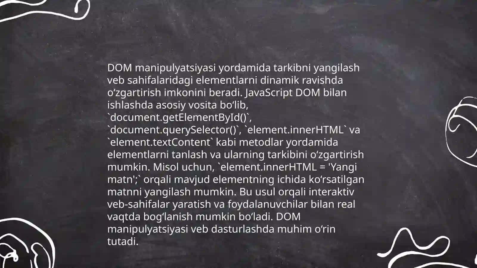 JavaScript tilining imkoniyatlari 4