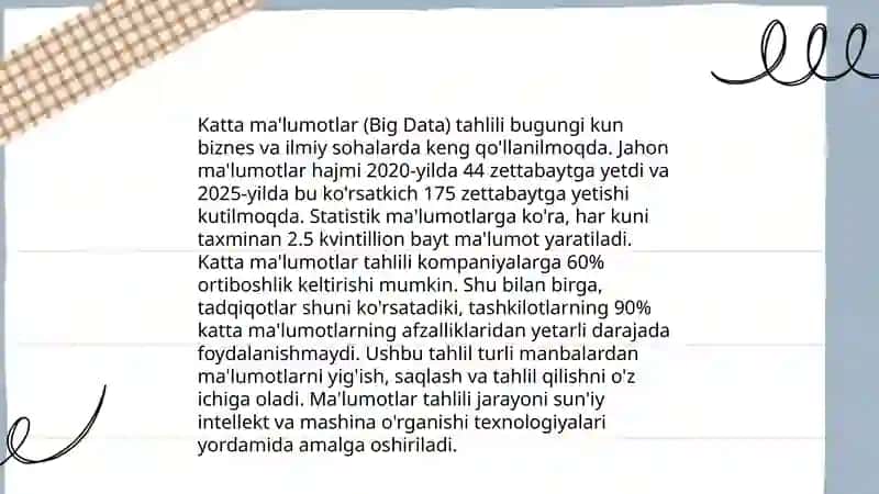 Sun'iy intellekt va mashinaviy o'rganish 4