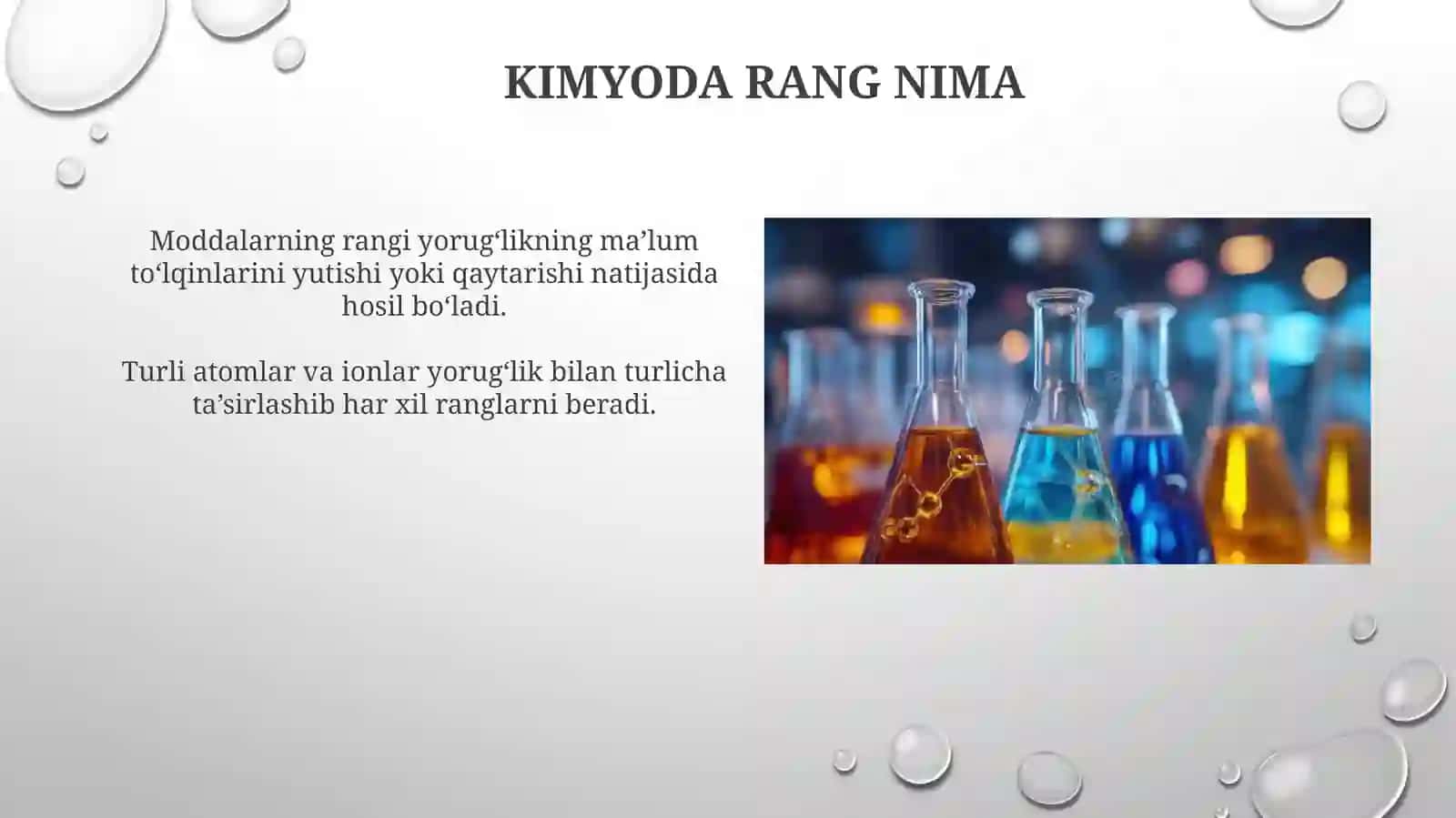 Ranglar tilida kimyo 4