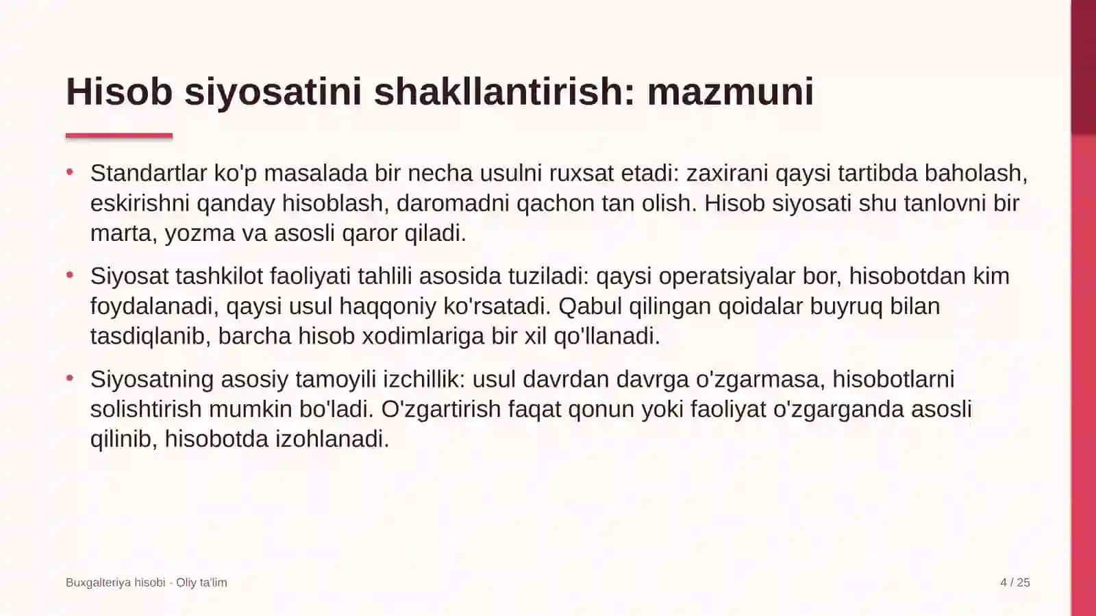 BUXGALTERIYA HISOBI · OLIY TA'LIM 4