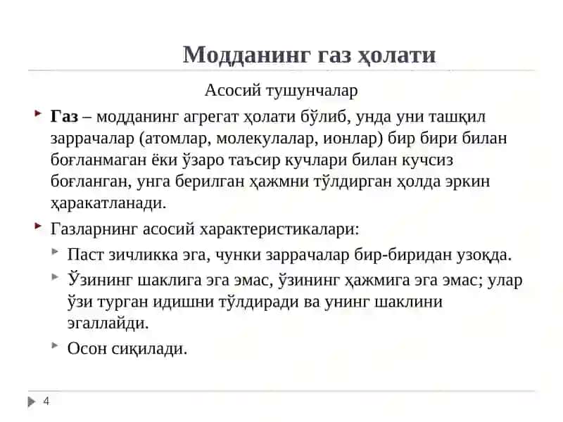 MODDANING AGREGAT HOLATI 4