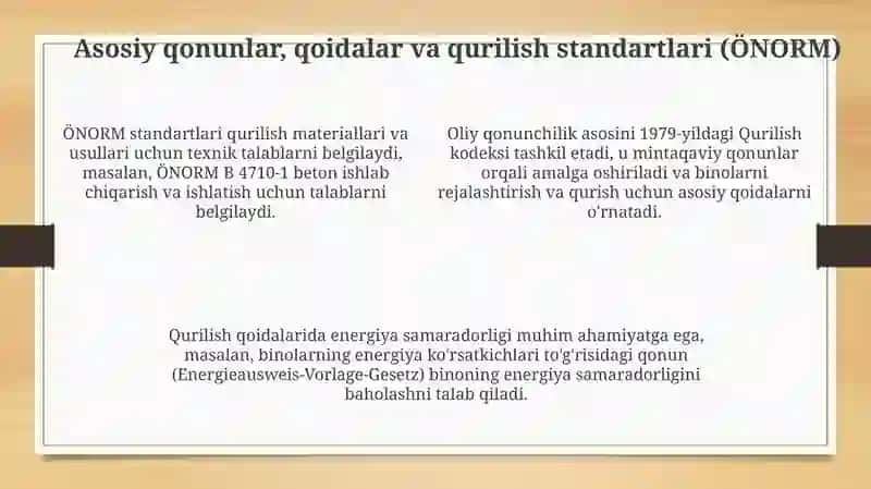 Avstriya qurilishi va normativ hujjatlari 4
