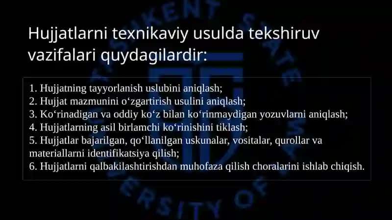 Kriminalistika Teknikasining Xususiyatlari 4