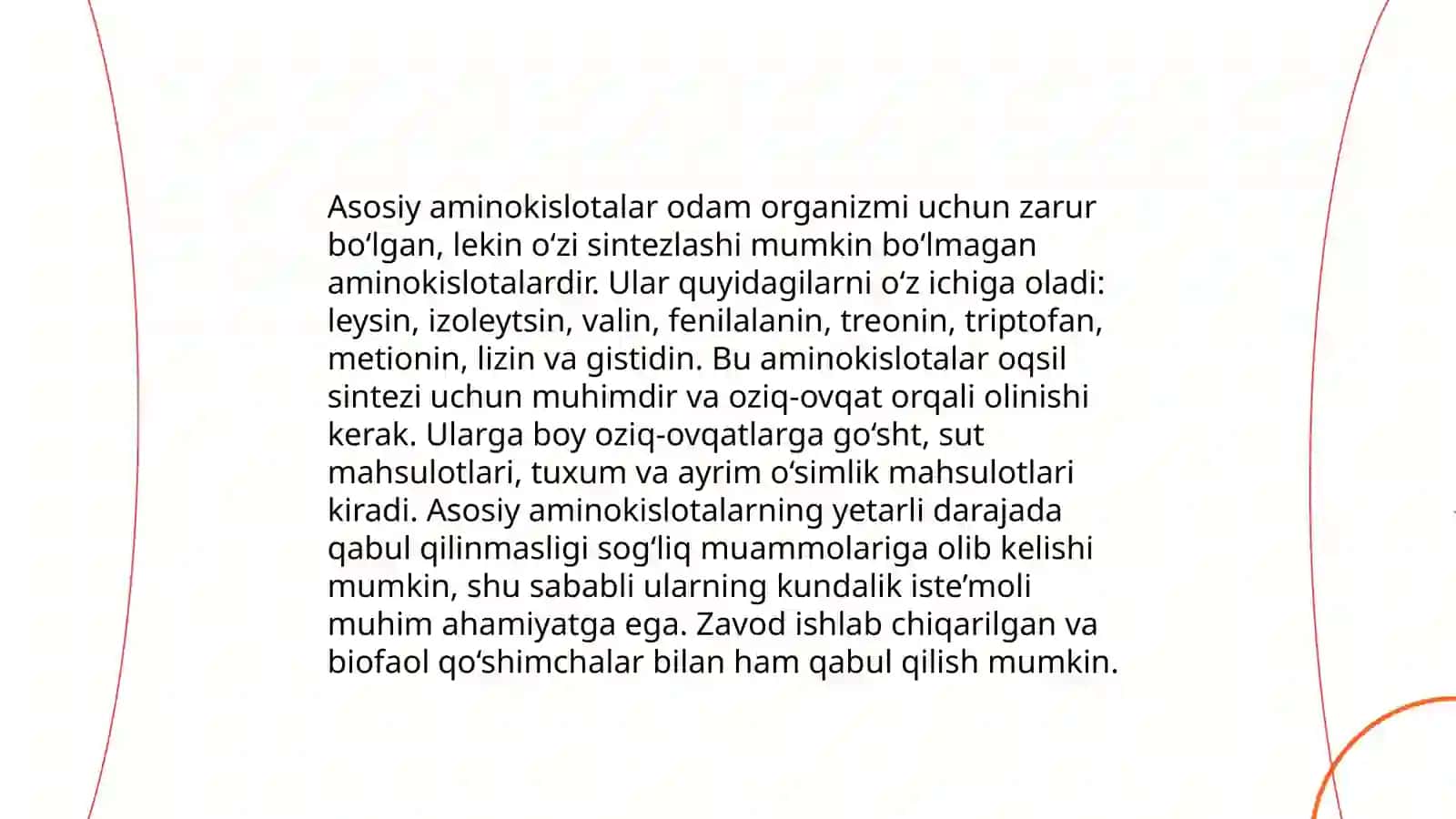 Protein va protenogenli aminokislotalar 4