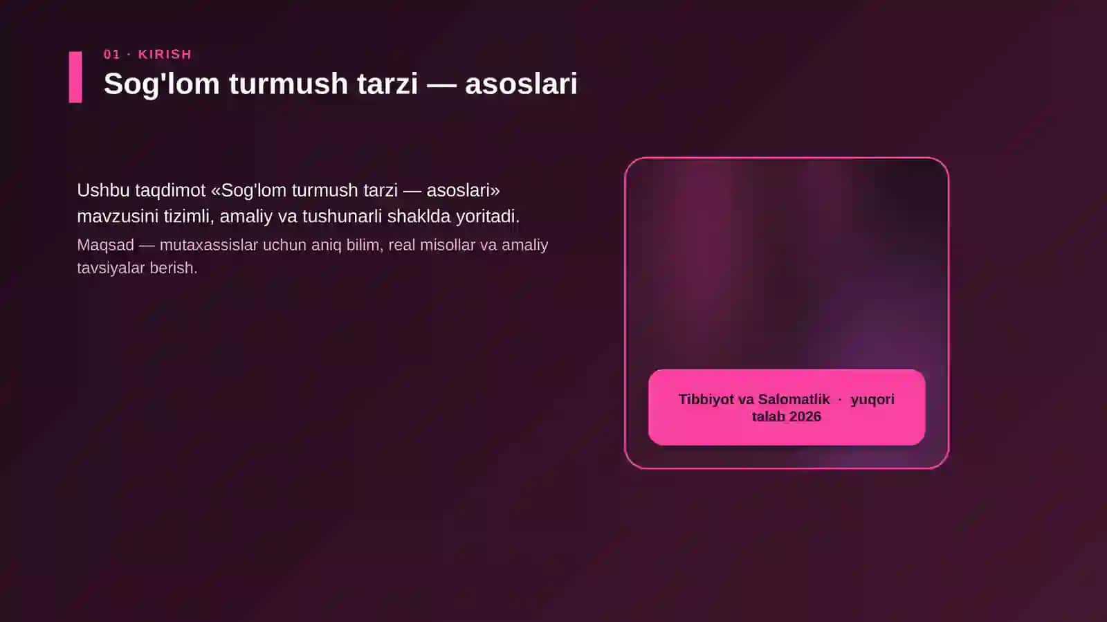 Sog'lom turmush tarzi — asoslari 4