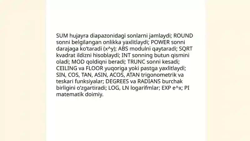 Funksiyalar kutubxonasi 4