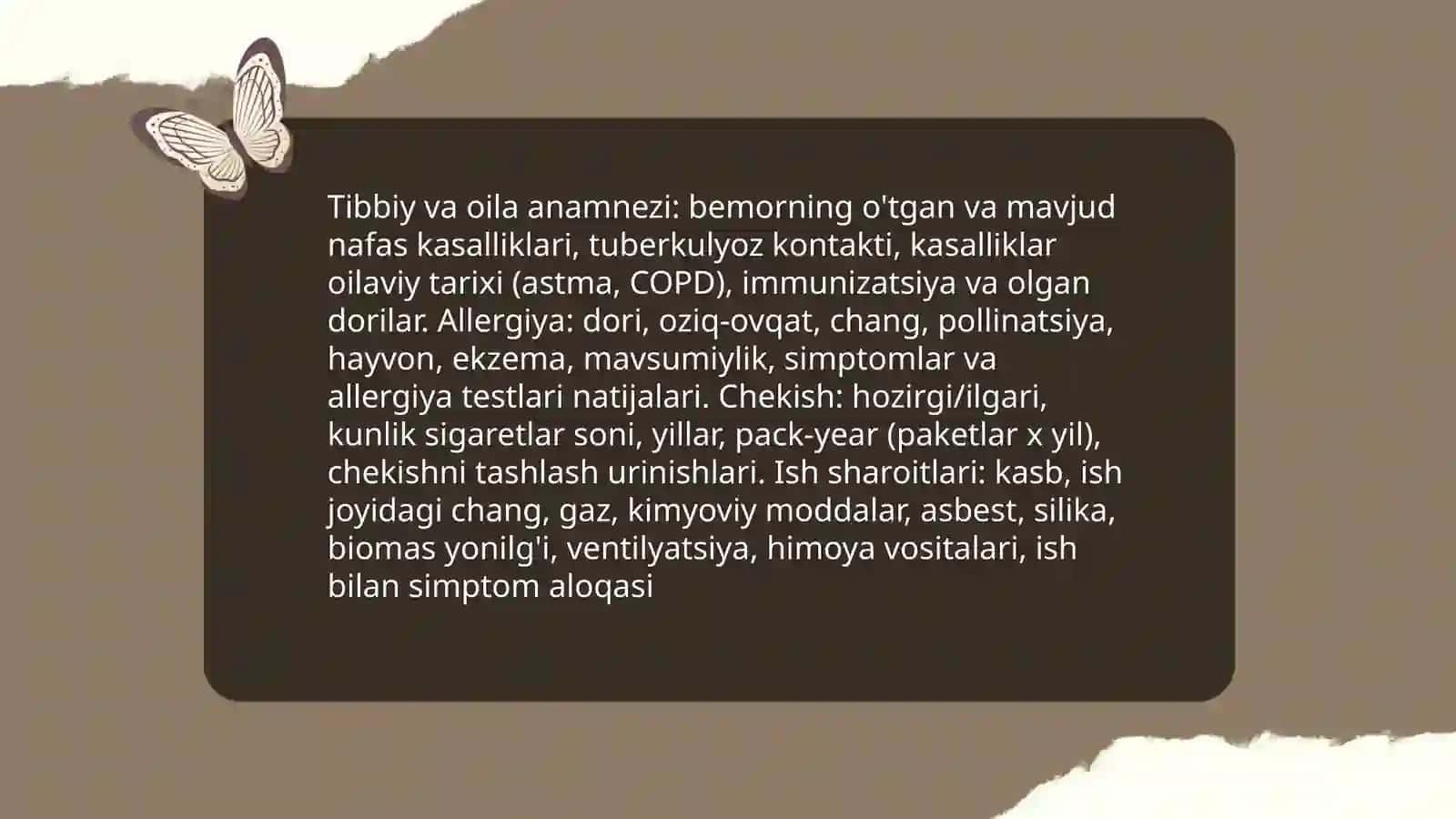 Nafas a'zolari kasalliklari bilan bemorlarni tekshirish 4