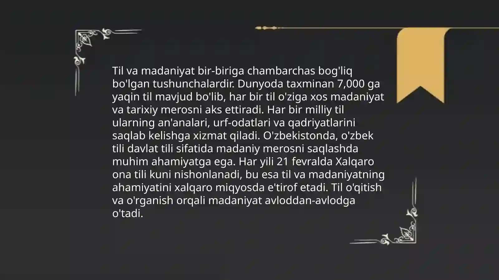 Tillararo munosabatlar 4