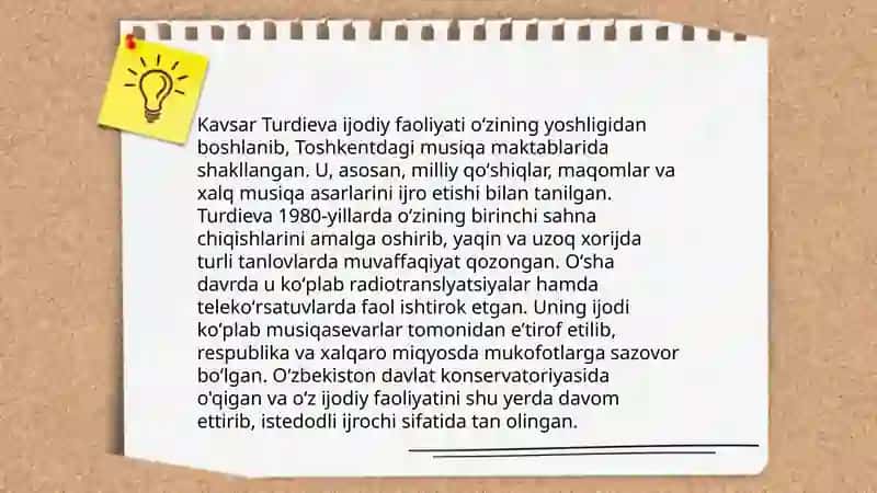 Kavsar Turdieva hayoti va ijodi 4