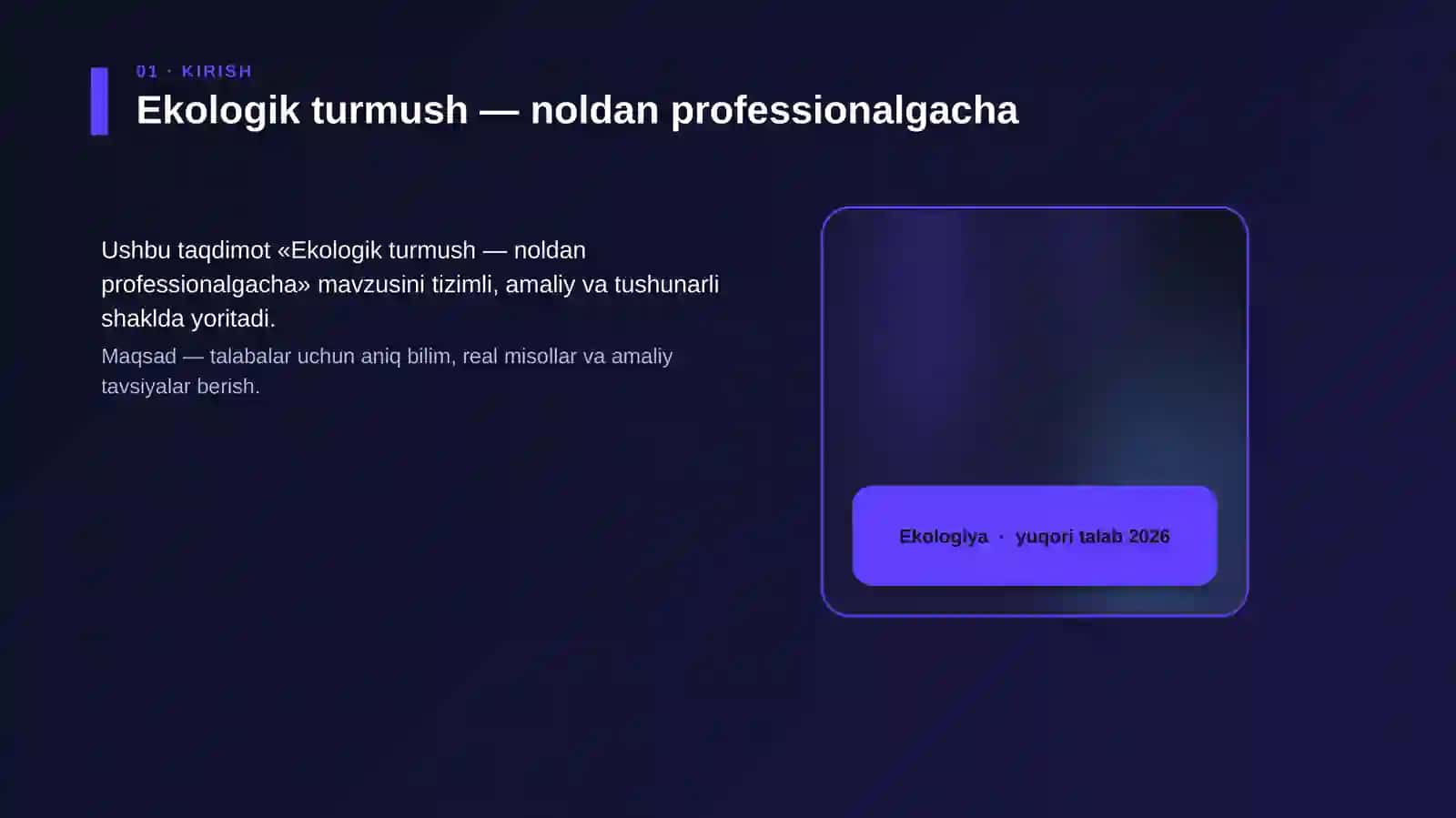 Ekologik turmush — noldan professionalgacha 4