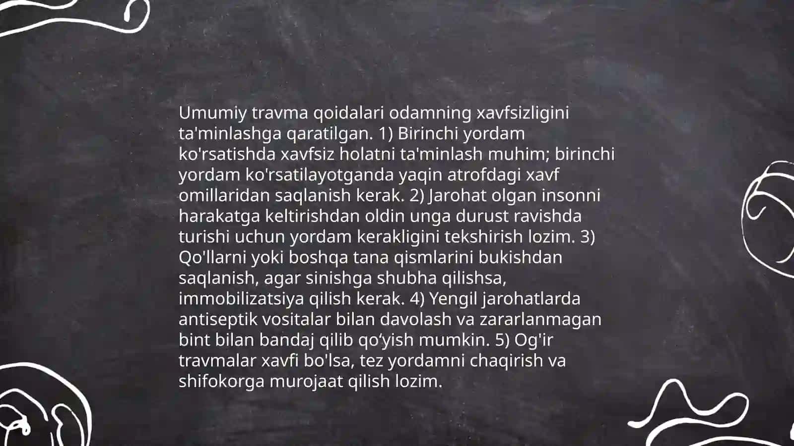 Travma. Umumiy qoidalar 4