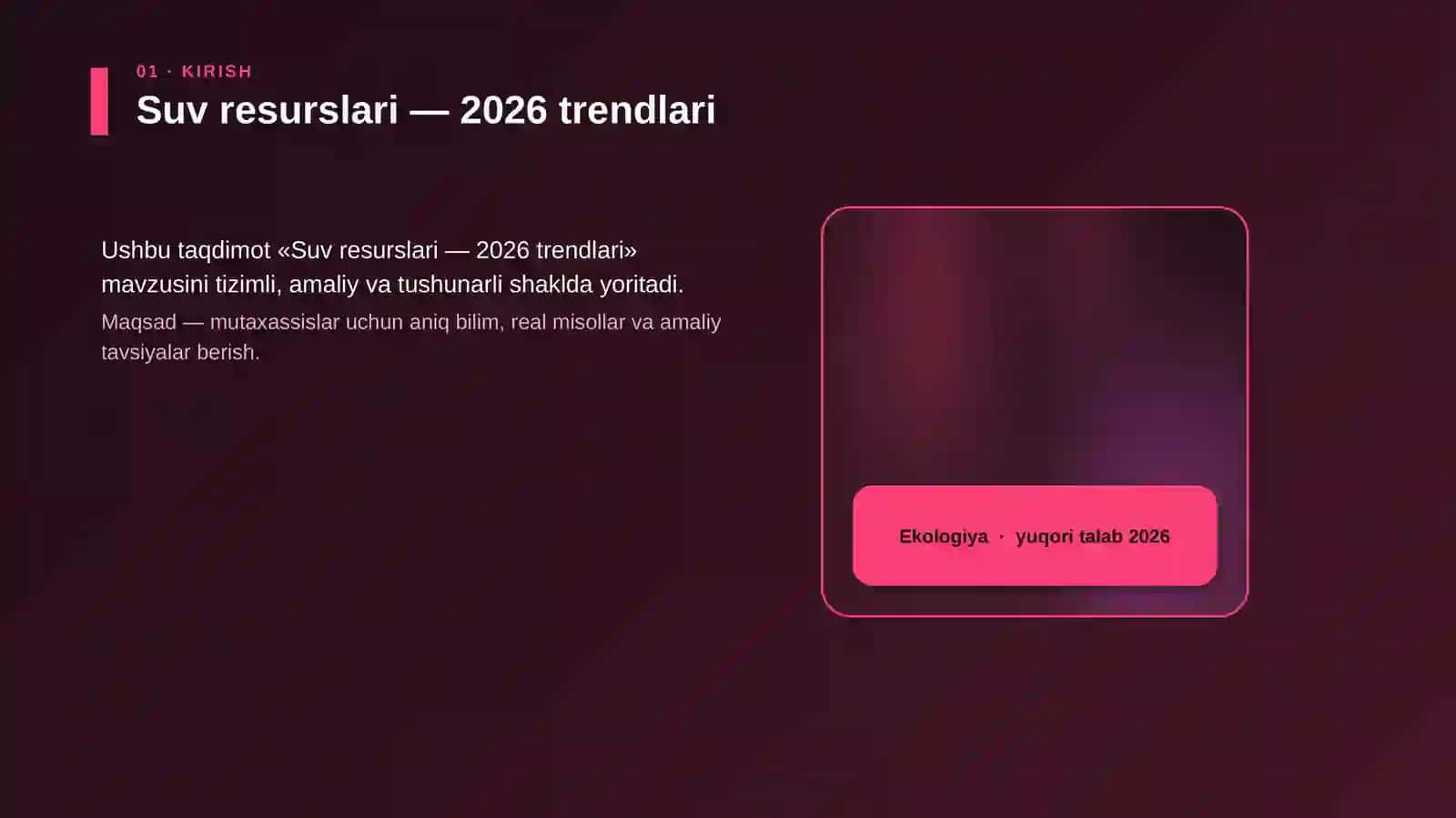 Suv resurslari — 2026 trendlari 4