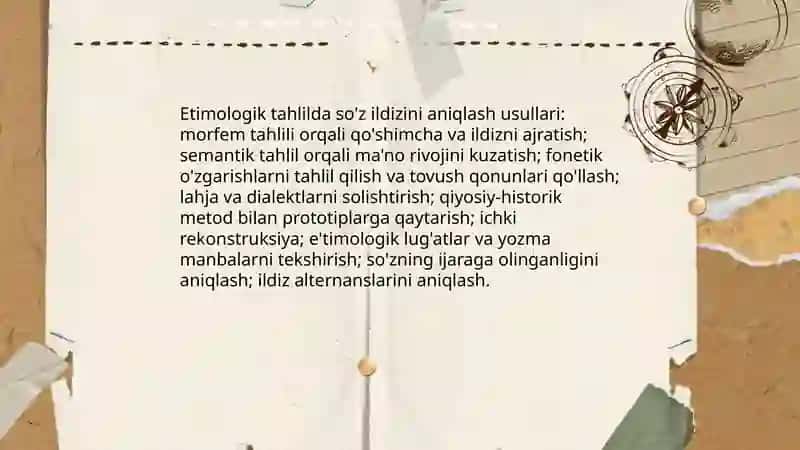 Etimologik tahlil 4
