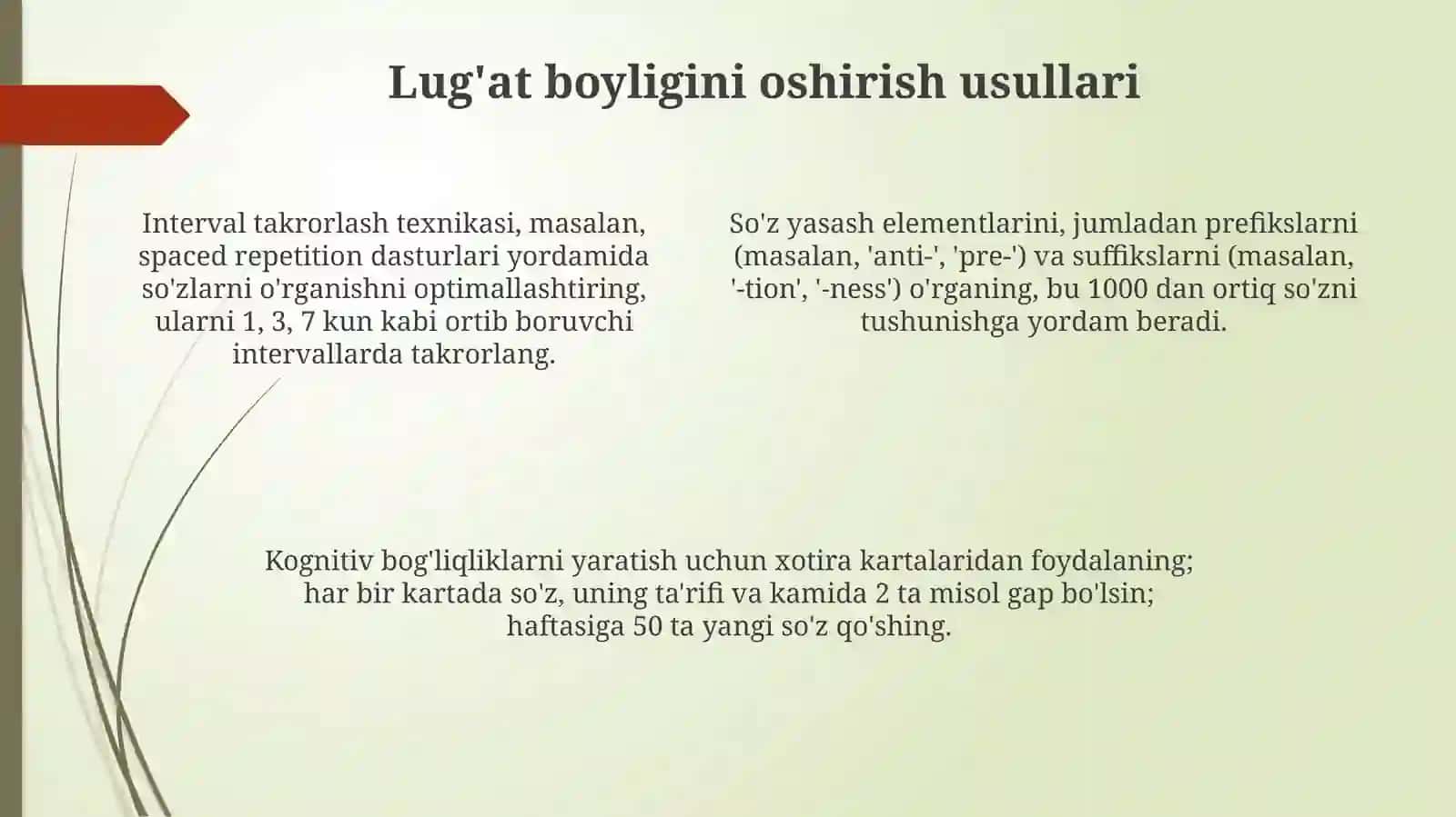 Tematik guruhlashning afzalliklari va strategiyalari 4