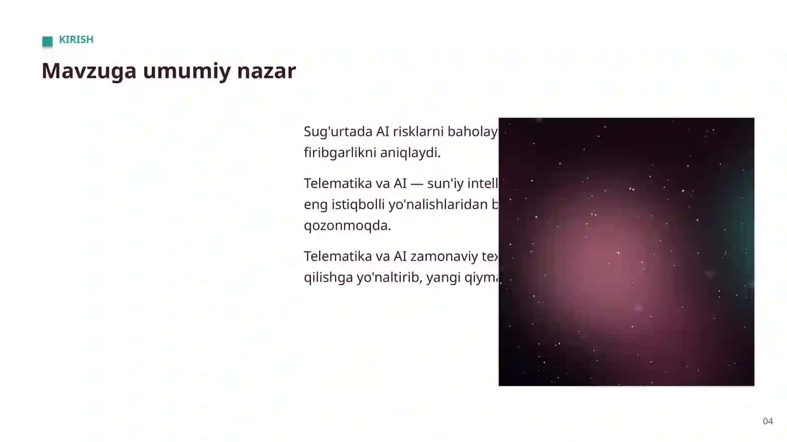 Telematika va AI: imkoniyat va yechimlar 4