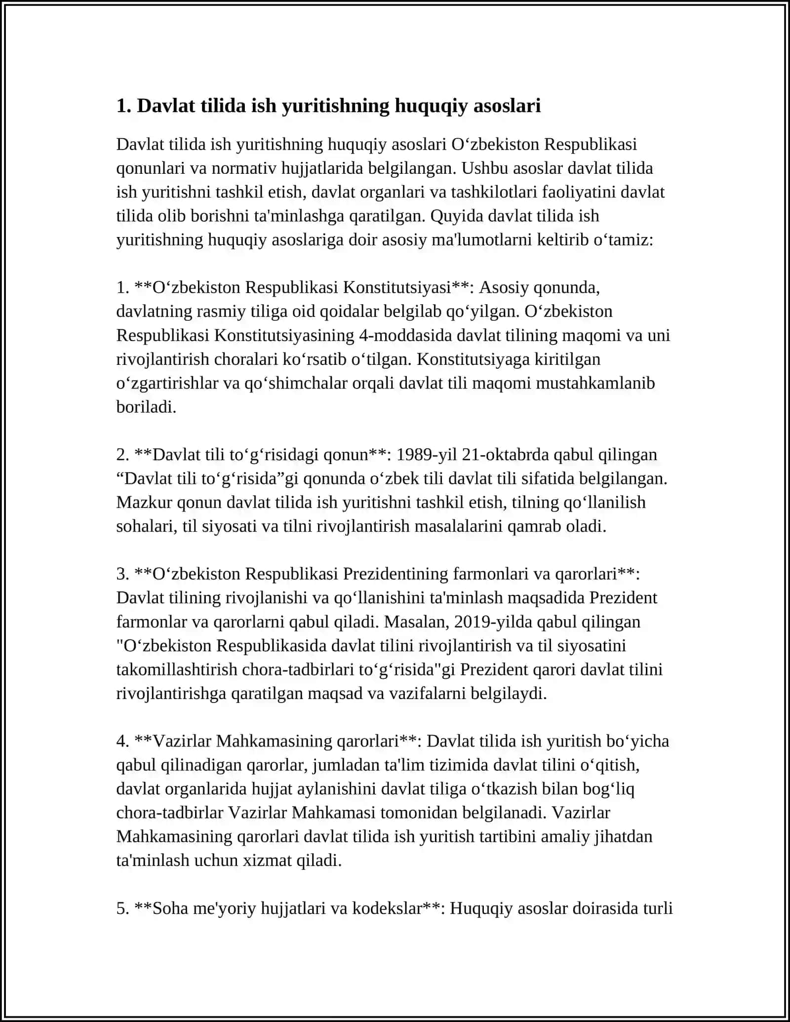 DAVLAT TILIDA ISH YURITISHNING QONUNIY ASOSLARI 4