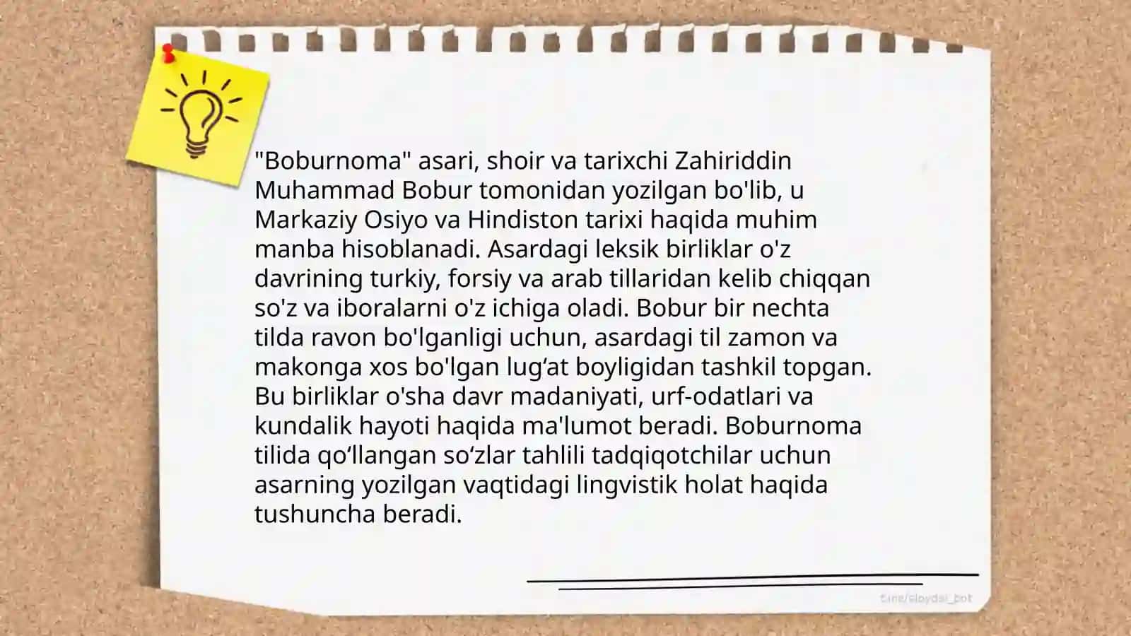 Bobur tilshunosligi xususiyatlari 4