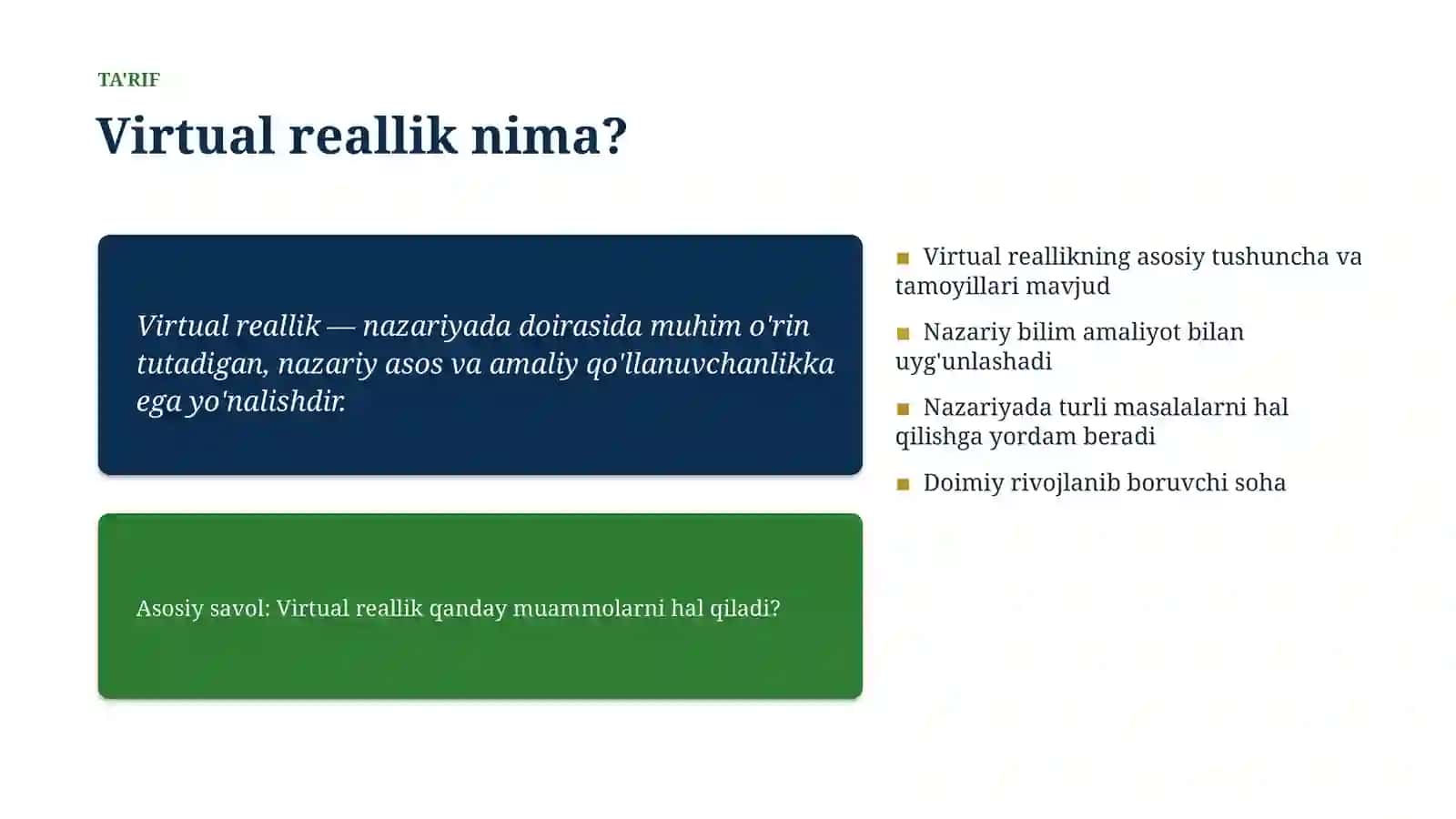 Virtual reallik 4
