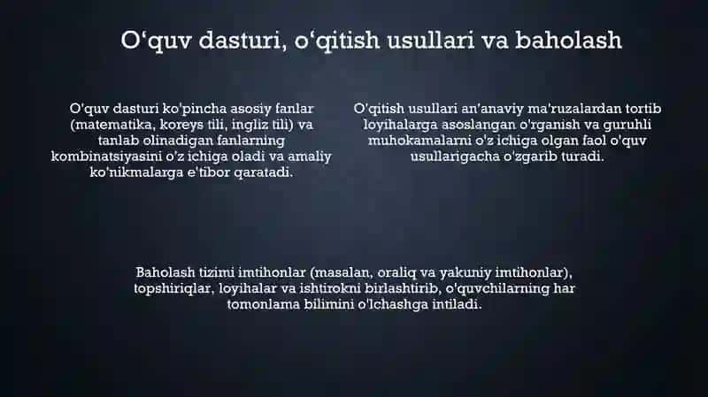 Janubiy Koreya ta'lim tizimi 4