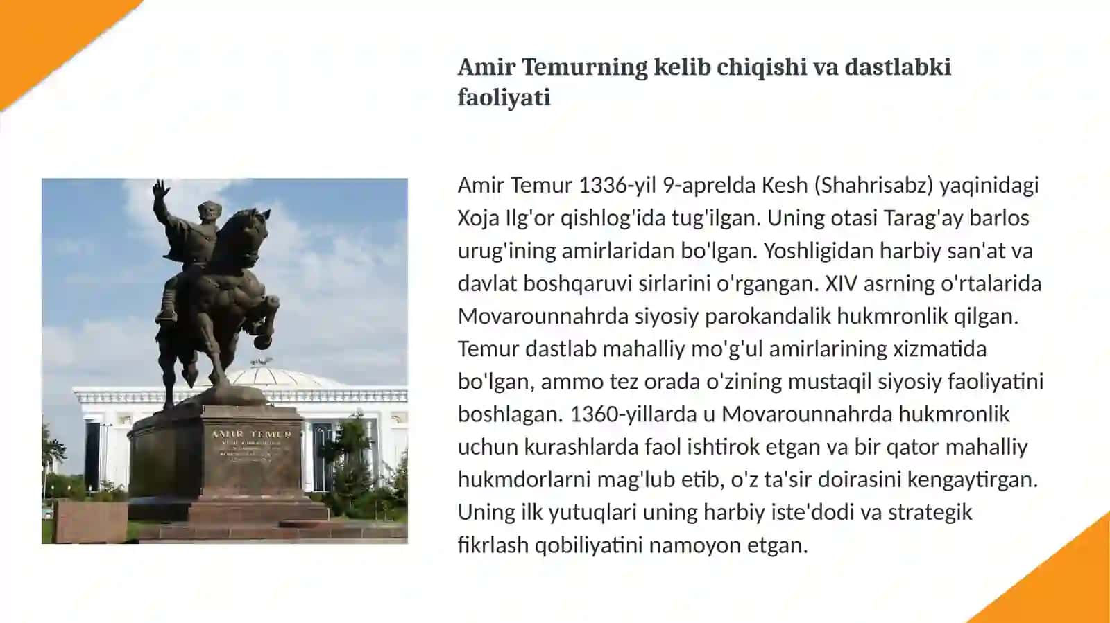 Amir Temur  davlati,  madaniyati  va  Miras 4