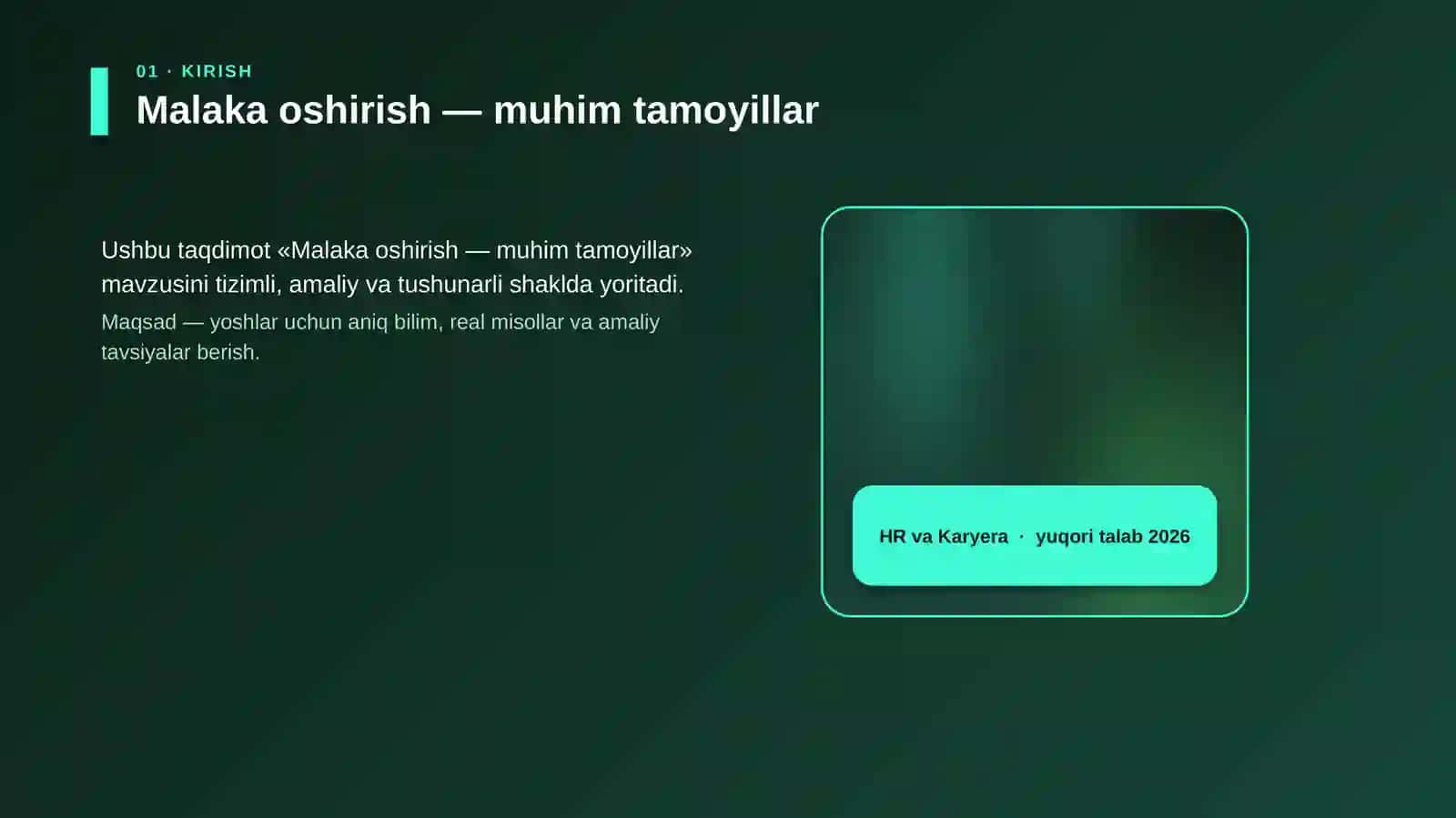 Malaka oshirish — muhim tamoyillar 4