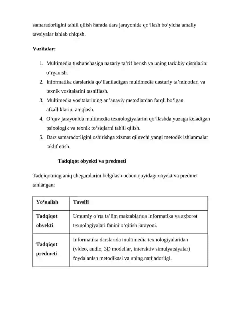 “Informatika fanini o‘qitishda multimedia vositalarining o‘rni” 4
