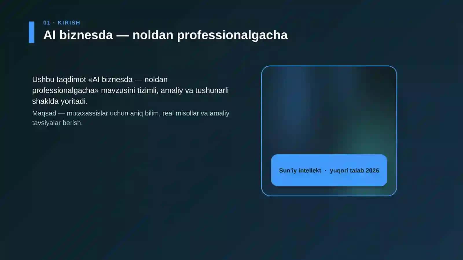 AI biznesda — noldan professionalgacha 4