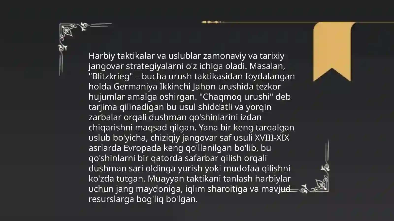 Tomarisning boshqaruv taktikasi 4