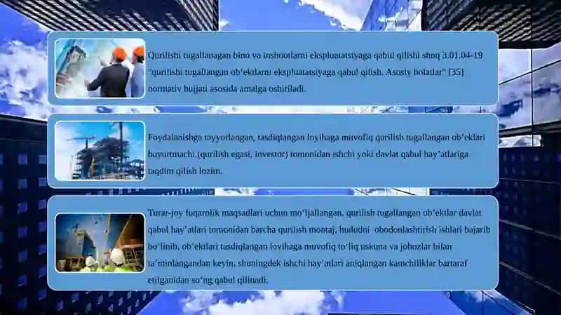 Qurulishda sifat nazorati fanidan taqdimoti 4