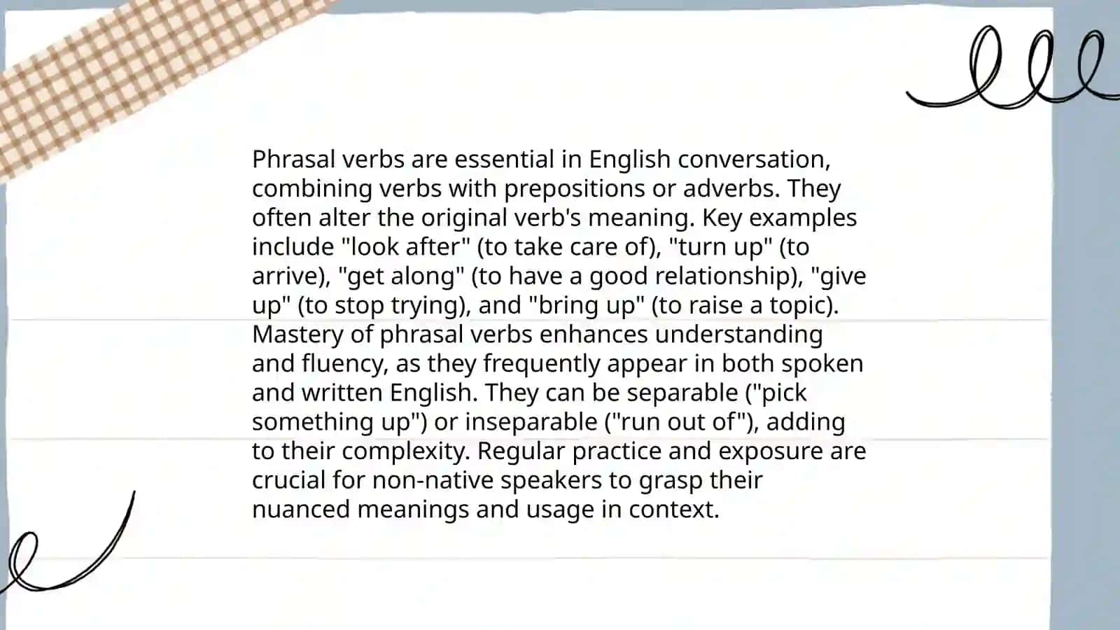 Basic Structure and Function of Phrasal Verbs 4