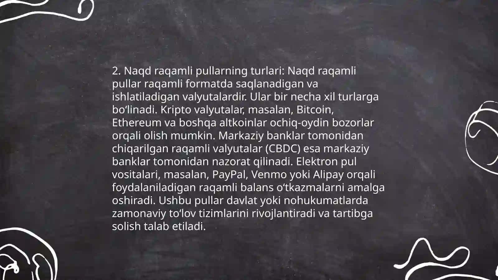 Elektron tijoratda naqd raqamli pullar 4