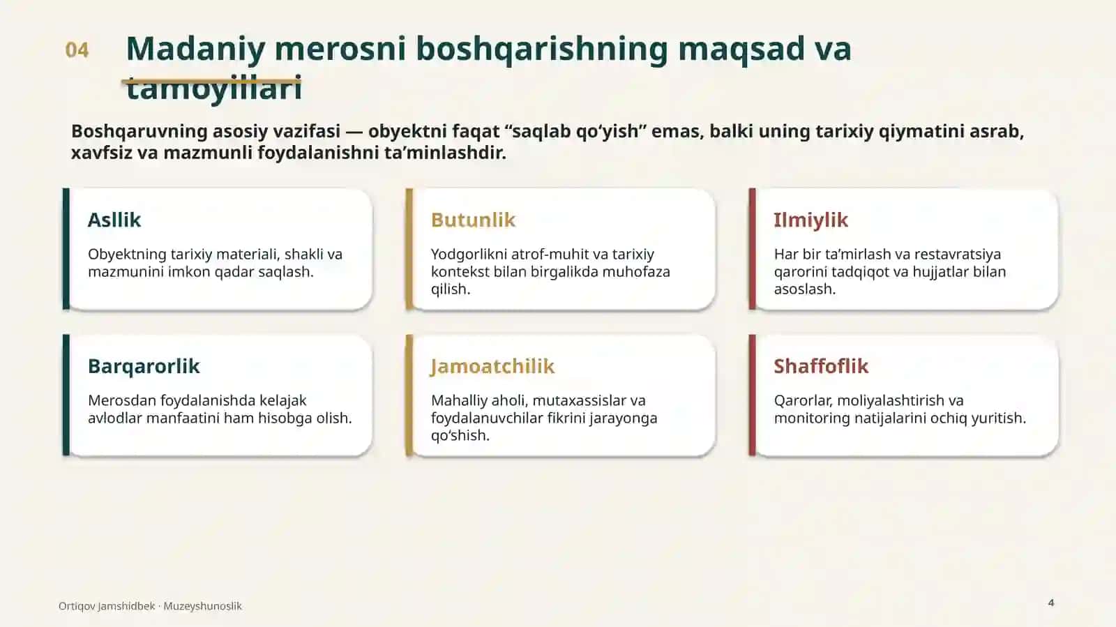 MADANIYMEROSNIBOSHQARISH 4