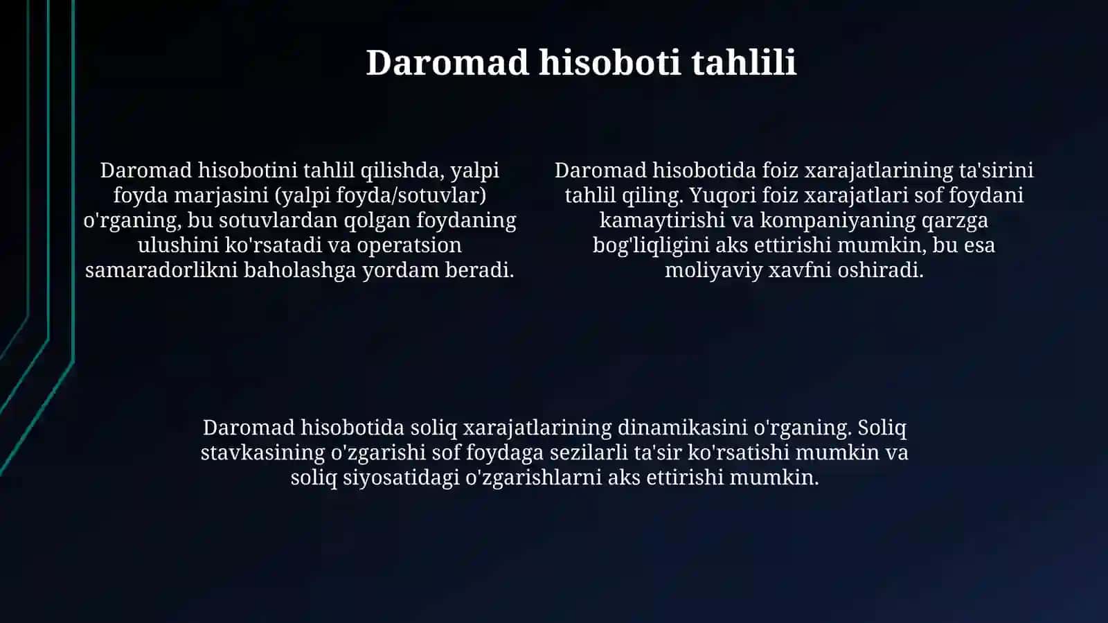 Moliyaviy natijalar va rentabellik tahlili 4