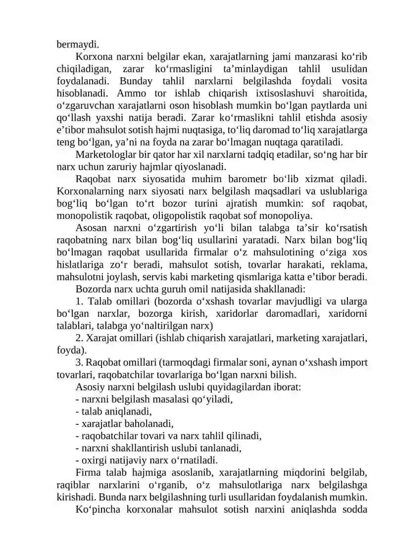 Narx siyosati 4