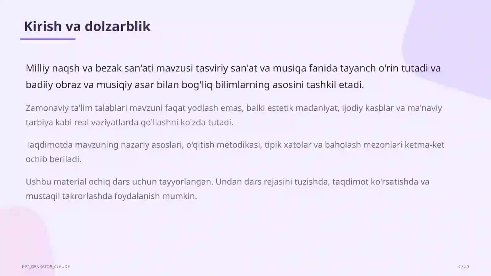 Milliy naqsh va bezak san'ati (3-sinf) 4
