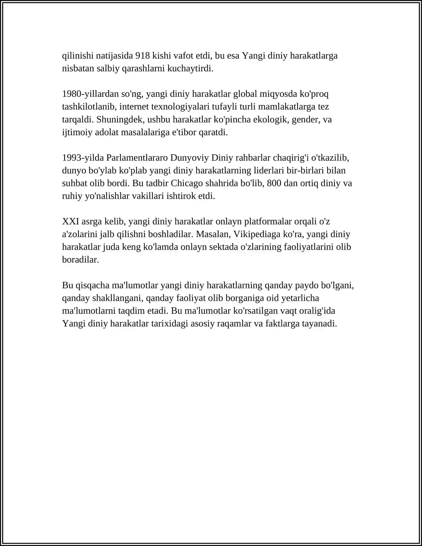 Yangi diniy harakatlar 4