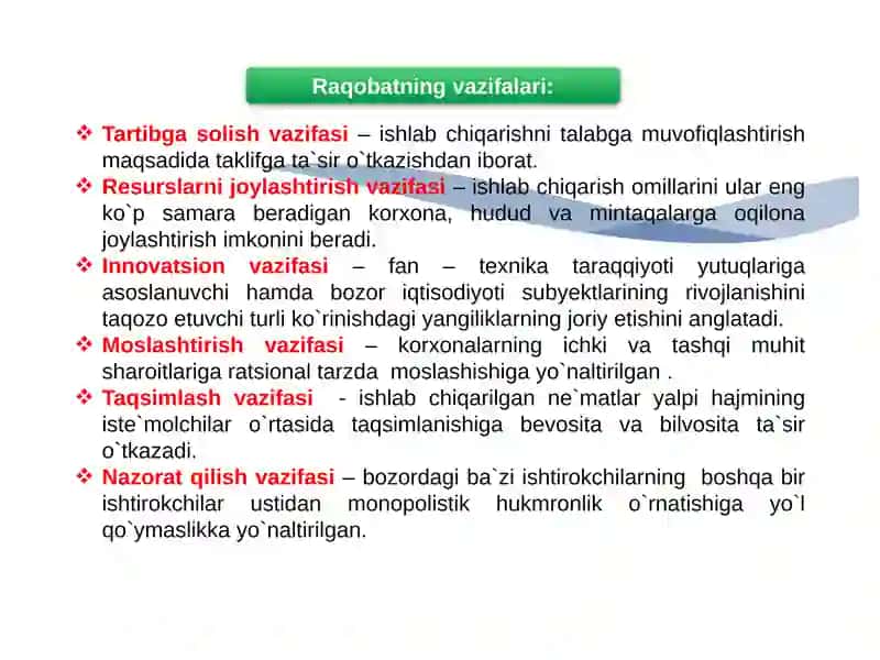 Raqobatlashgan Monopol Bozorlar 4