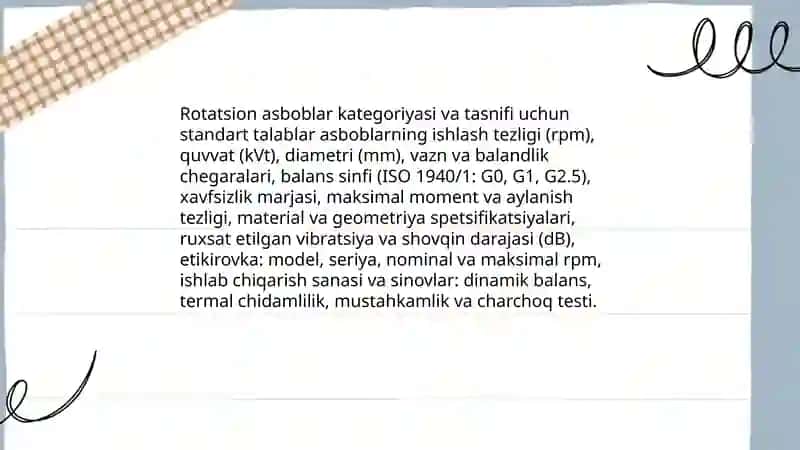 Rotatsion asboblarning standartizasiyasi 4