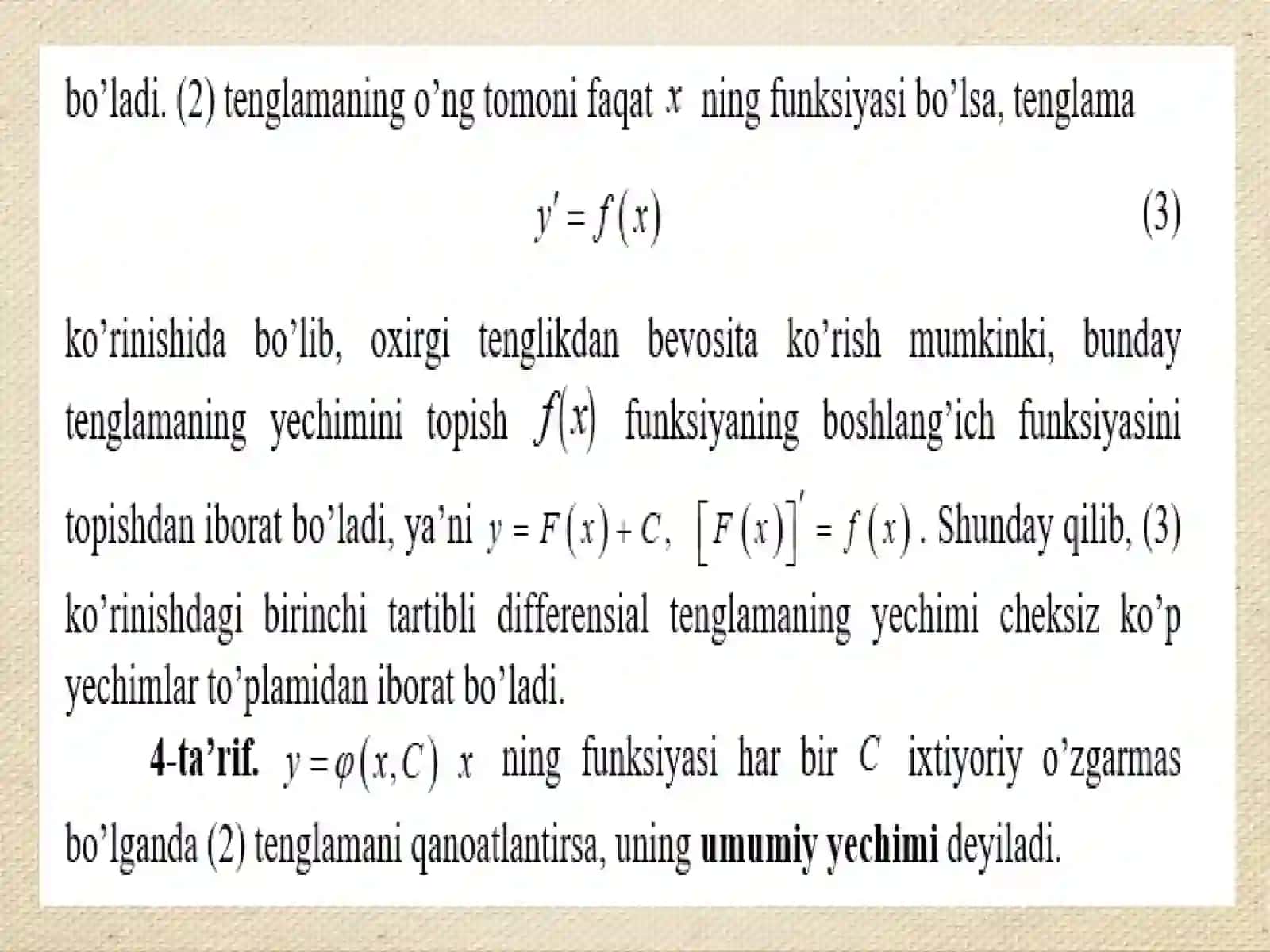 Differensial tenglamalar 4