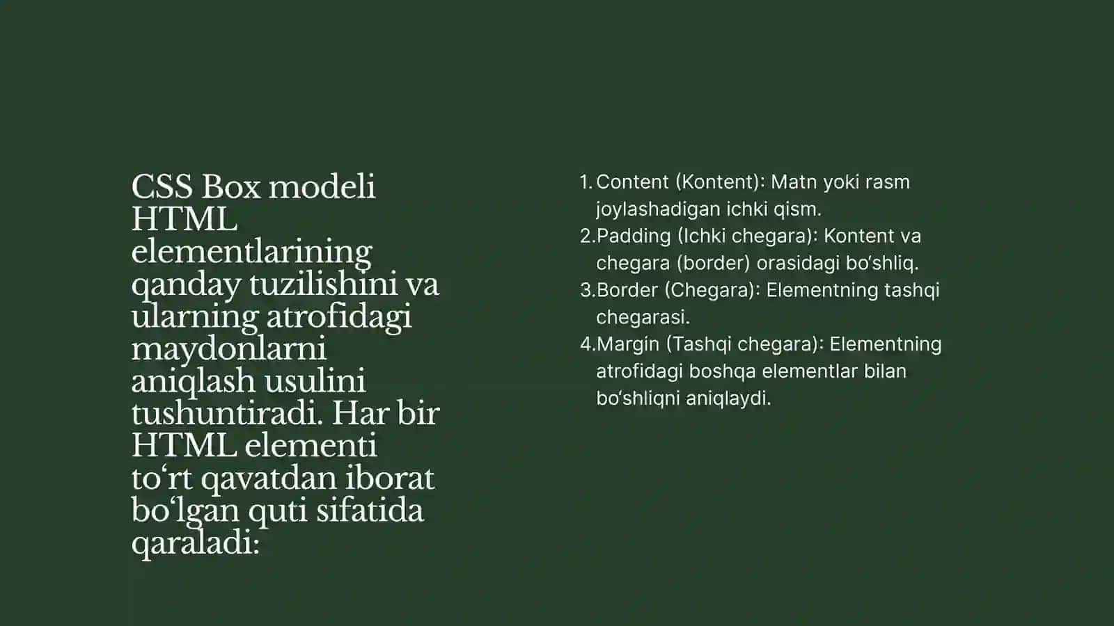 CSS Boxmodeli 4