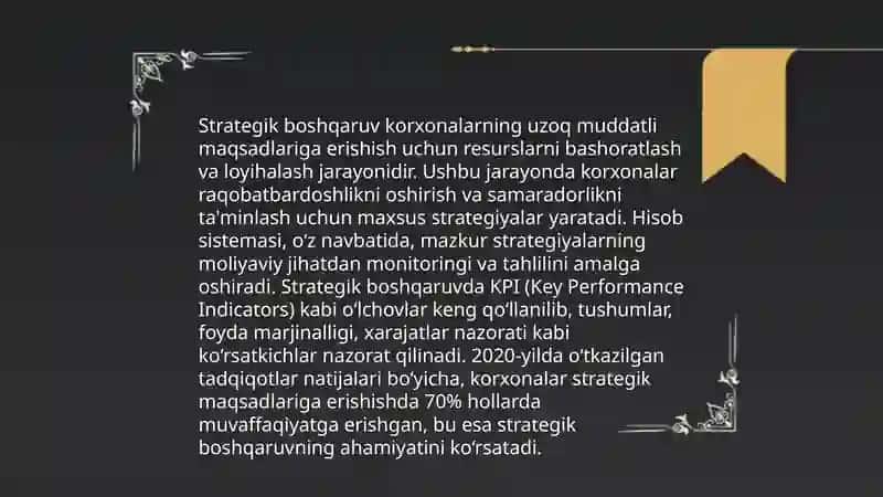 Strategik boshqaruv hisobi 4