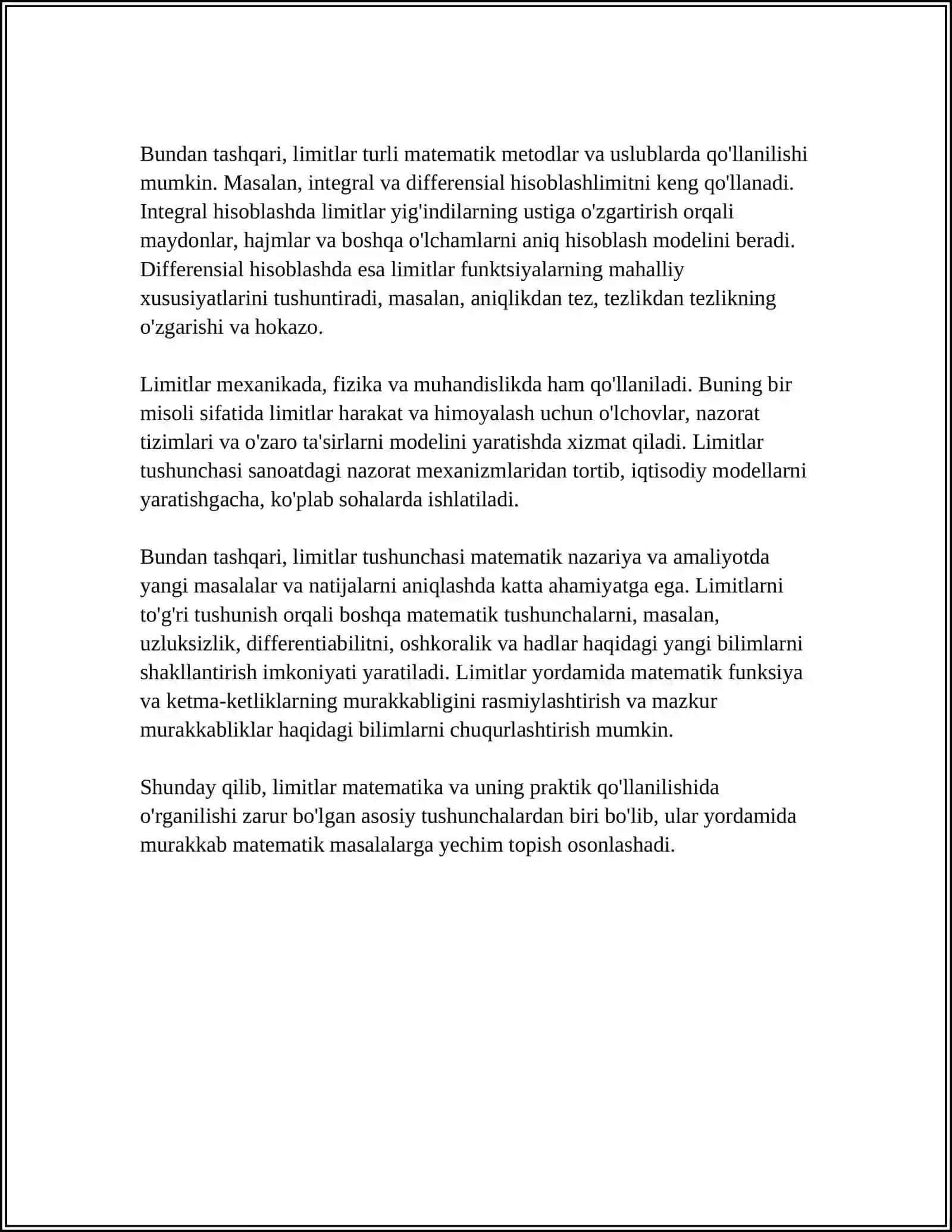 AJOYIB LIMITLAR 4