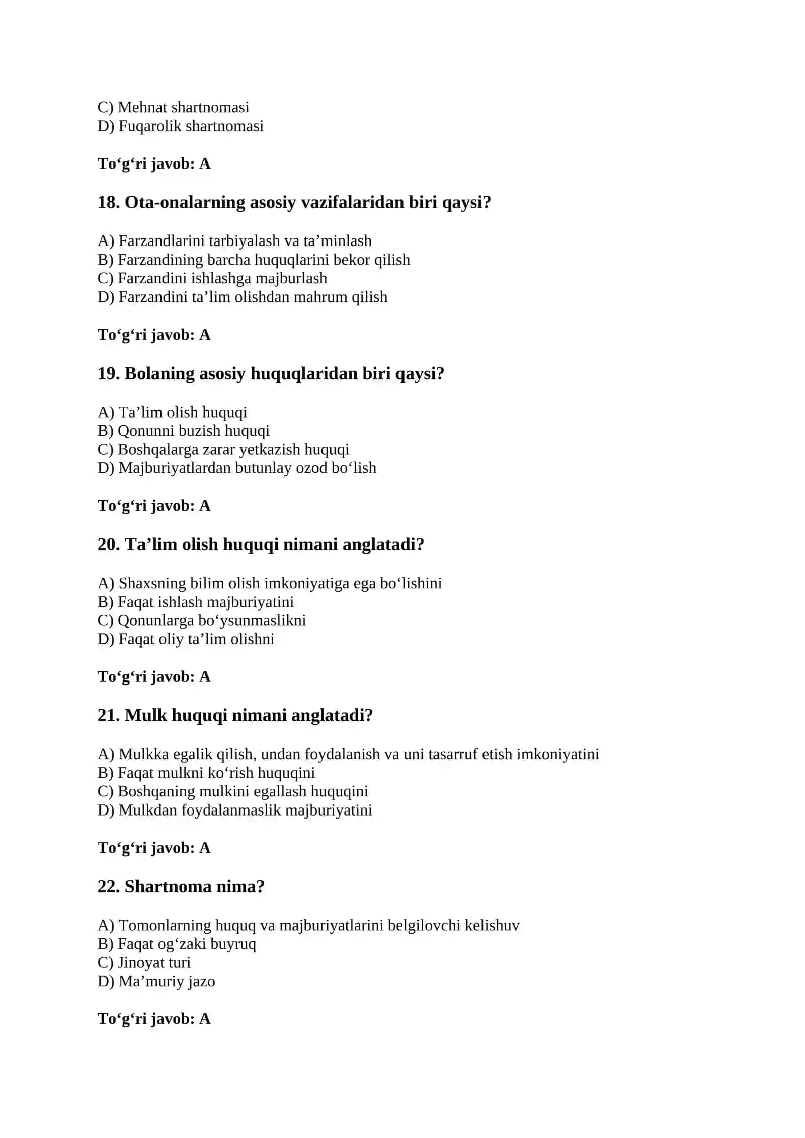 test huquq fanidan 4