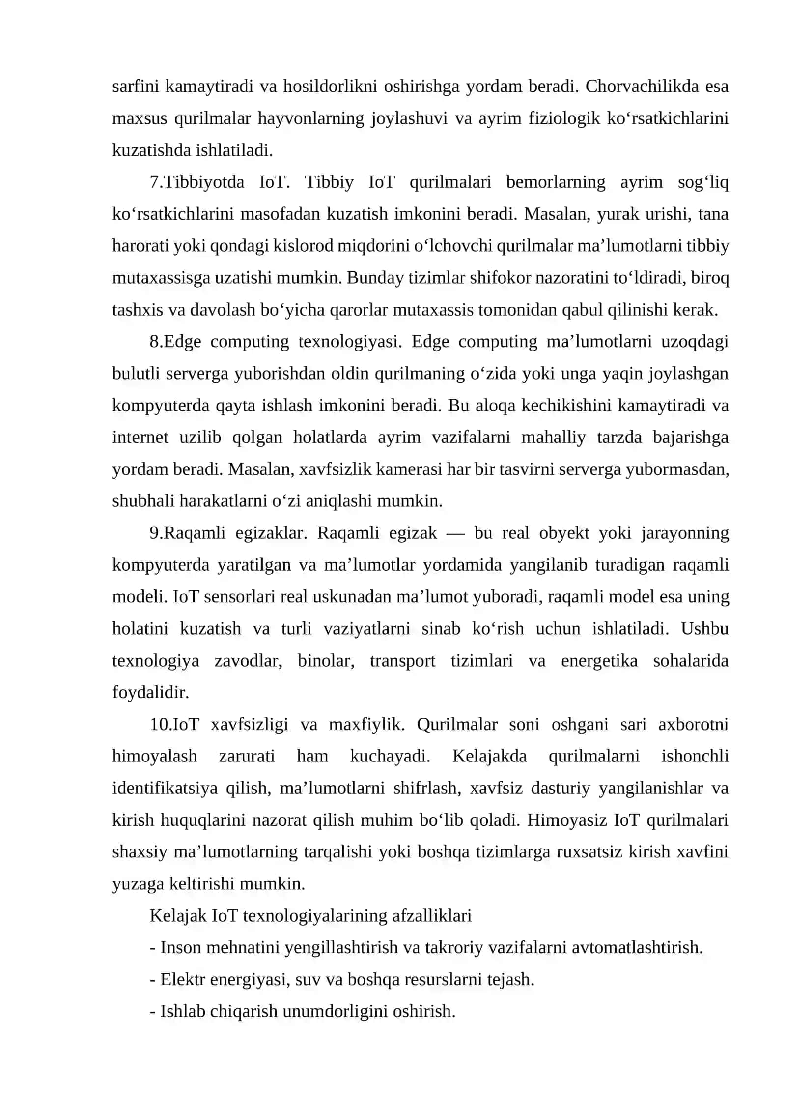 KELAJAK IOT TEXNOLOGIYALARI 4